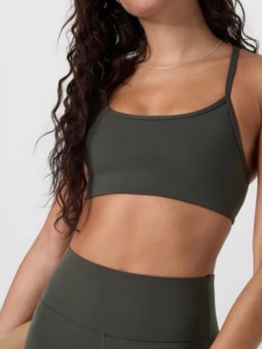 Vuori AllTheFeels BlissBlend Kale Green Sports Bra